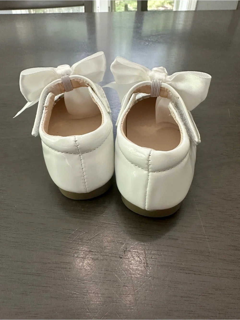 MG Baby White Bow Dress Shoes